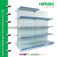 supermarket goods shelf high gondola with top cover